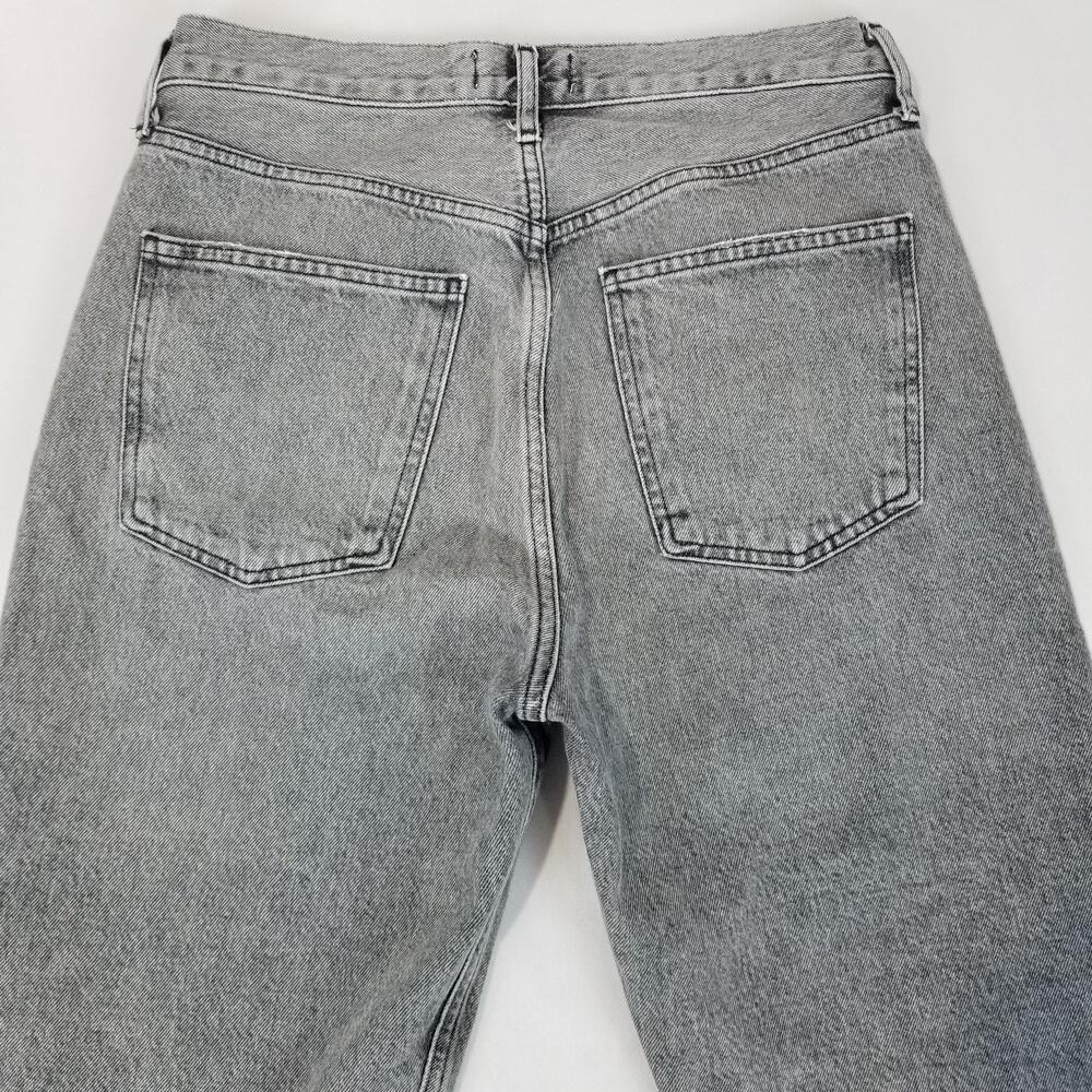 AGOLDE 90s Crop Jeans Womens 27 Gray High Rise Straight Raw Hem Organic - Picture 7 of 11